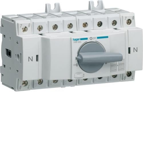Выключатель-разъединитель Hager 1-0-2 4P 63A трехпозиционный (HIM406)