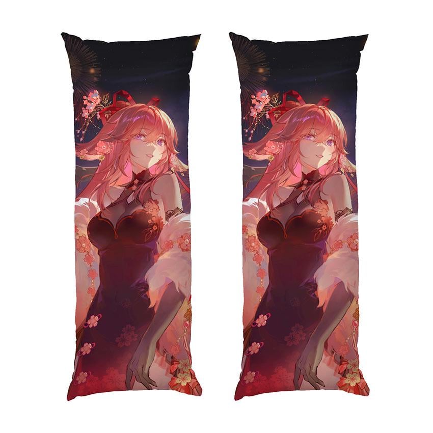 Подушка дакимакура Yae Miko in the dress Genshin Impact габардин 70х30 см (113246)