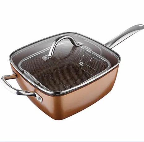 Сковорода фритюрница/пароварка Copper Cook deep square pan глубокая (10-3-241204) Сковорода фритюрница/пароварка Copper Cook deep square pan глубокая (10-3-241204)