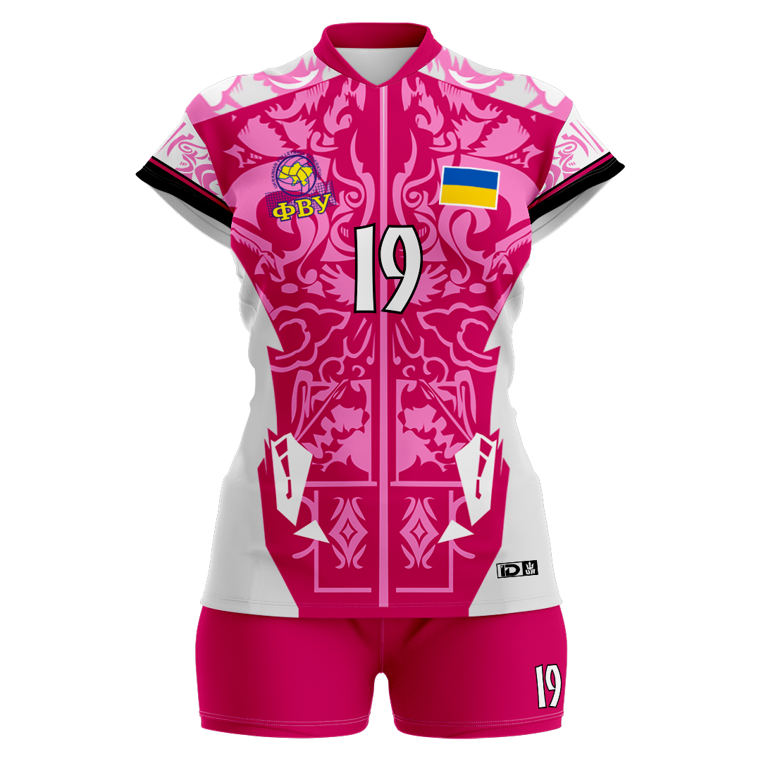 Волейбольна форма жіноча ID Sport S Рожевий/Білий (1500212)