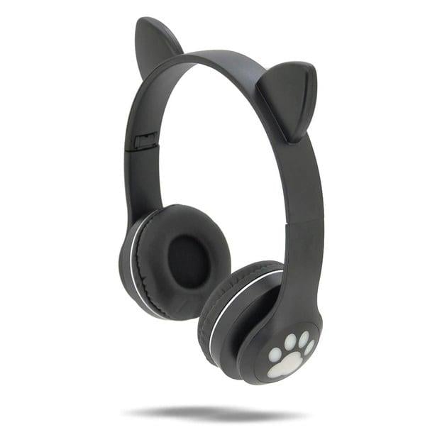 Наушники беспроводные Cat VZV 23M со светящимися кошачьими ушками Black (tf4342)