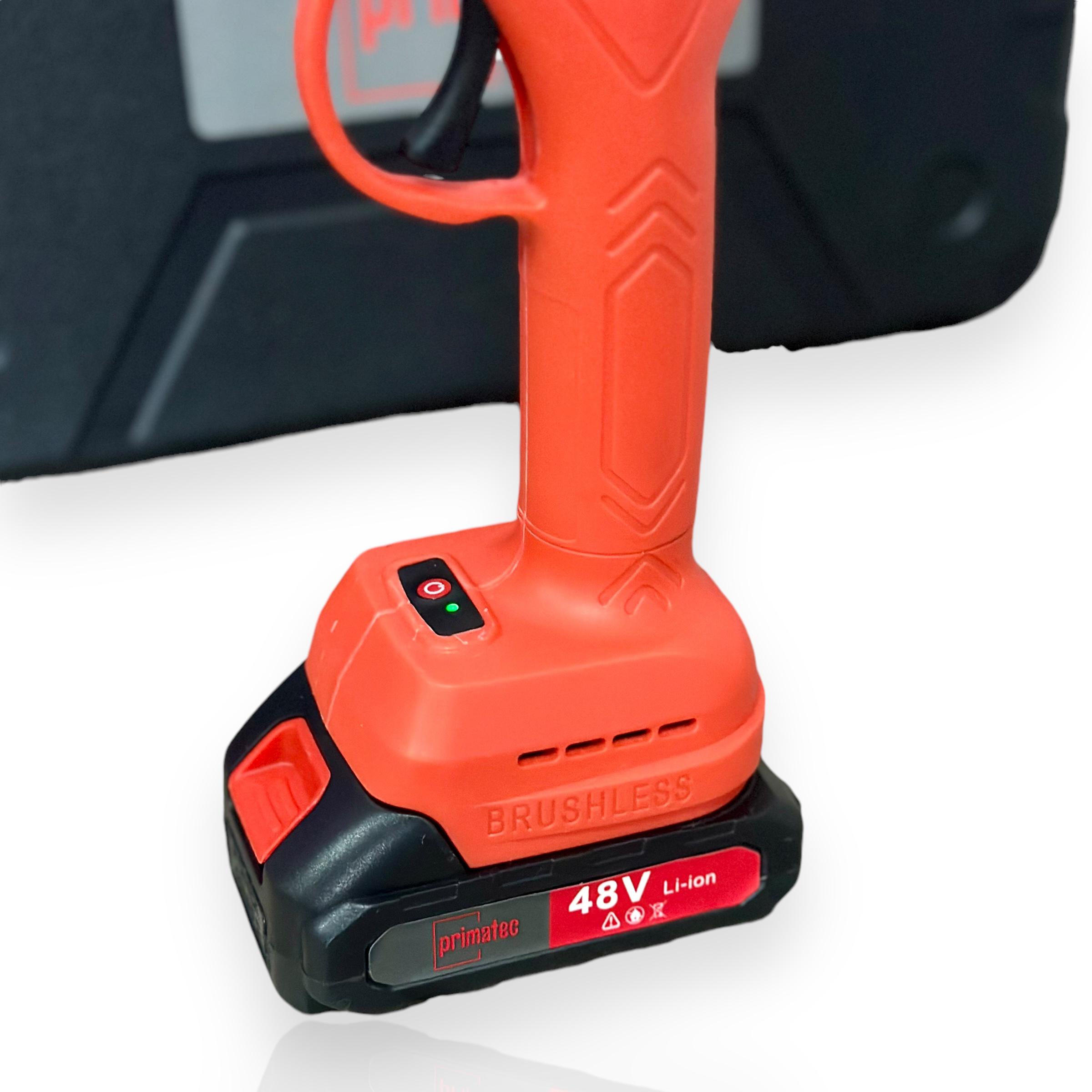 Комплект Primatec пилка акумуляторна ланцюгова міні та садовий секатор акумуляторний у пластиковому кейсі - фото 18