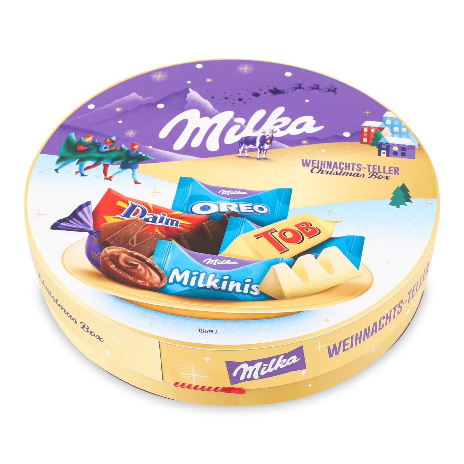 Шоколадний набір Milka Weihnachts Teller Cristmas Box 198 г (23120776)