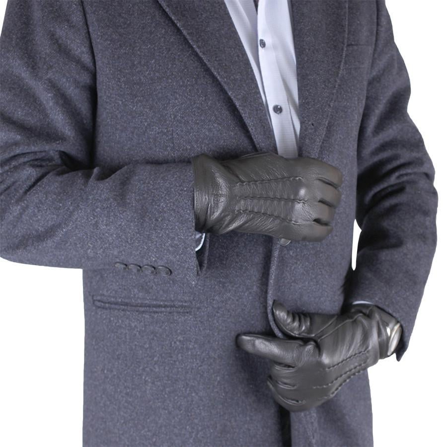 Рукавички чоловічі шкіряні LM076-1 демісезонні S/9"/20 см (2812605049) - фото 2 Рукавички чоловічі шкіряні LM076-1 демісезонні S/9"/20 см (2812605049) - фото 2