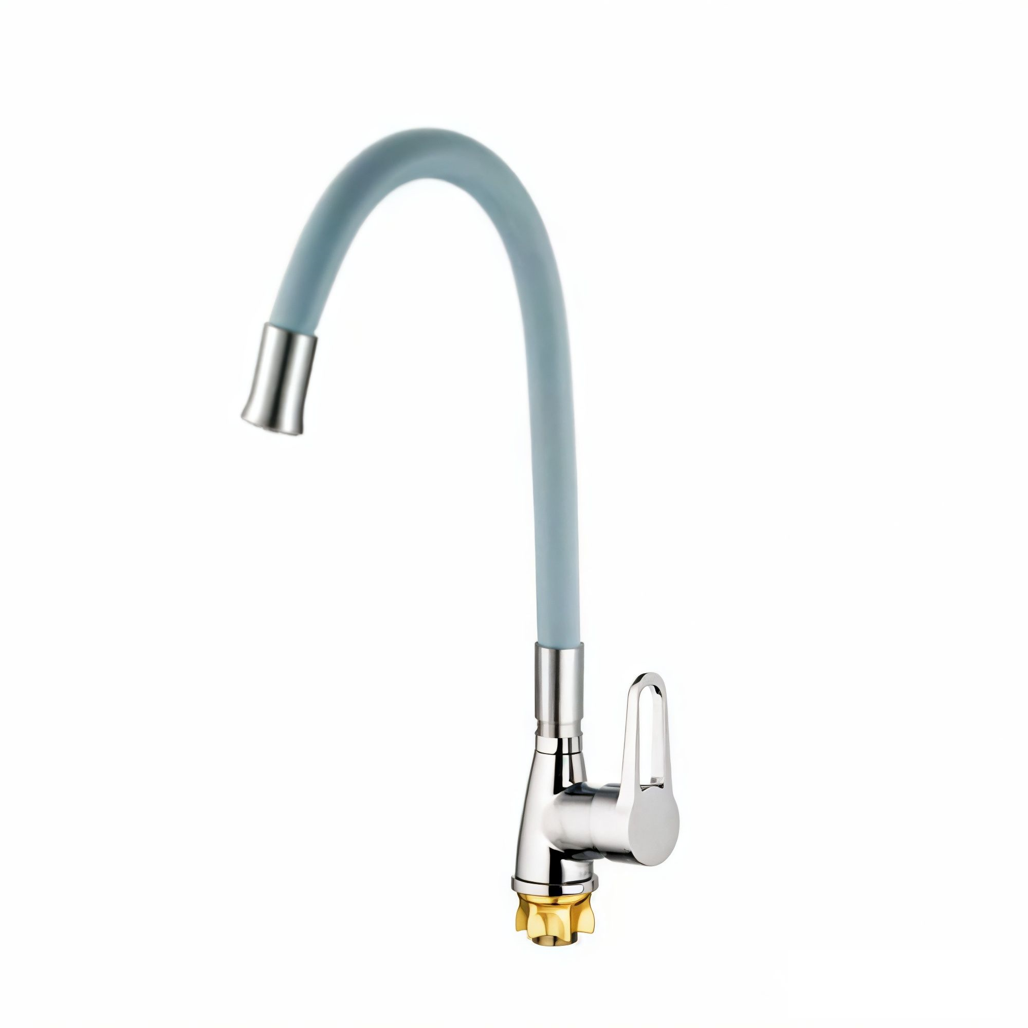 Смеситель для кухни MIXXUS SOP4-045 Reflector с силиконовым изливом Gray (MI6489)