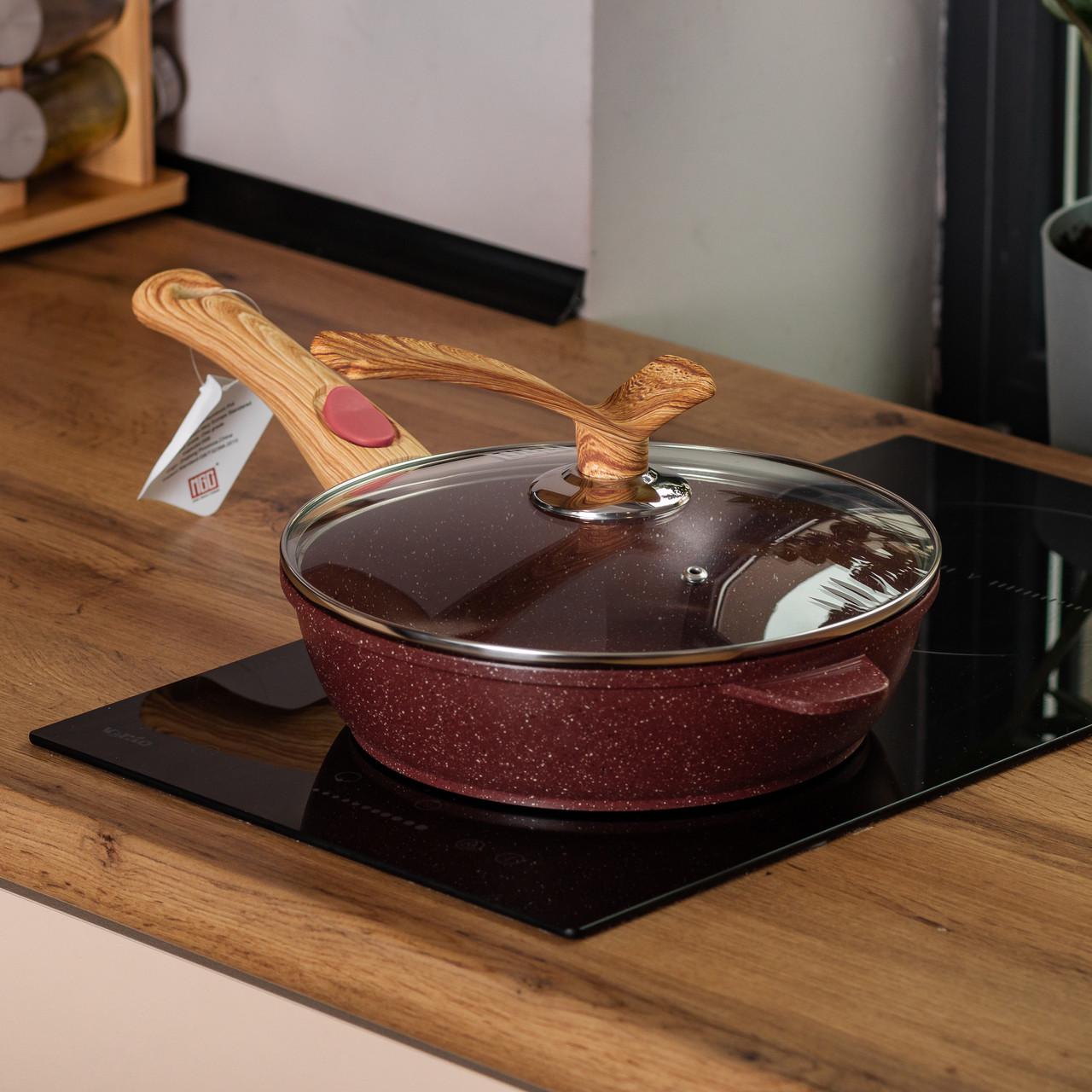 Сковорода алюмінієва глибока MGC зі скляною кришкою 2,4 л Ø 24 см - фото 7 Сковорода алюмінієва глибока MGC зі скляною кришкою 2,4 л Ø 24 см - фото 7