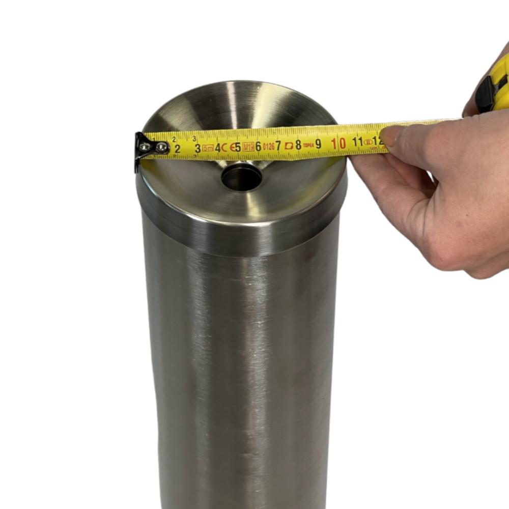 Попільничка-труба циліндрична з нержавіючої сталі d 110 мм h 83 см (4418.1182S.304.00) - фото 3 Попільничка-труба циліндрична з нержавіючої сталі d 110 мм h 83 см (4418.1182S.304.00) - фото 3