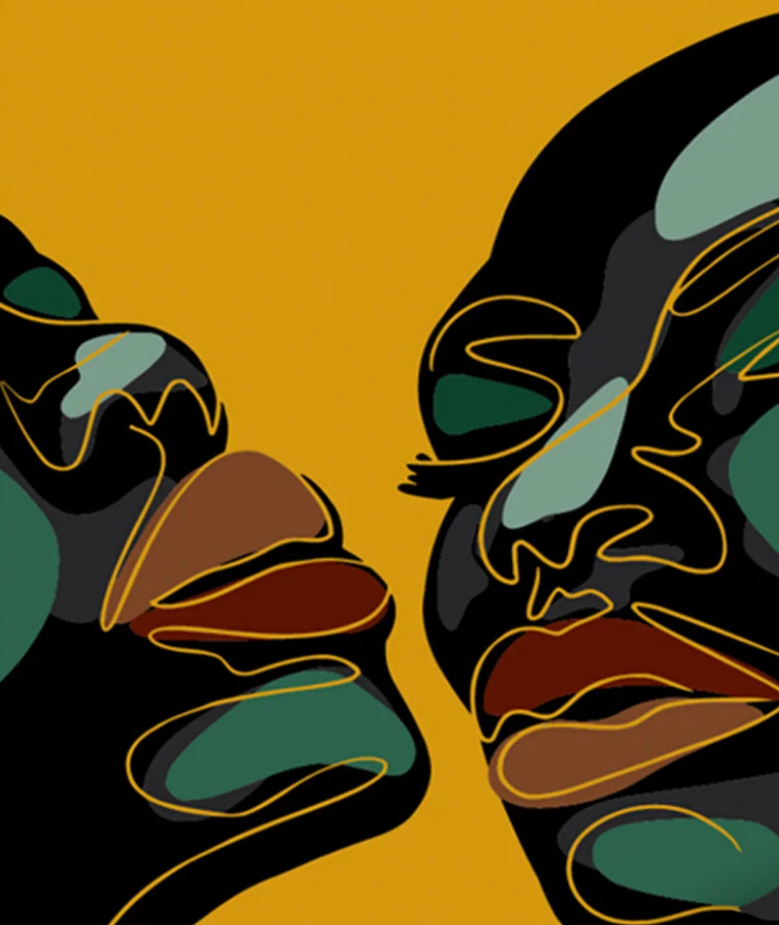 Картина по номерам Strateg Контуры лица 40x50 см (DY291)