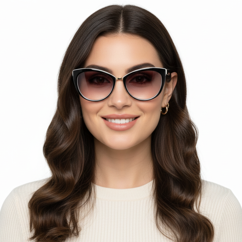 Очки женские для чтения/вождения и защиты глаз/плюс и минус +2.5 Белый (725)