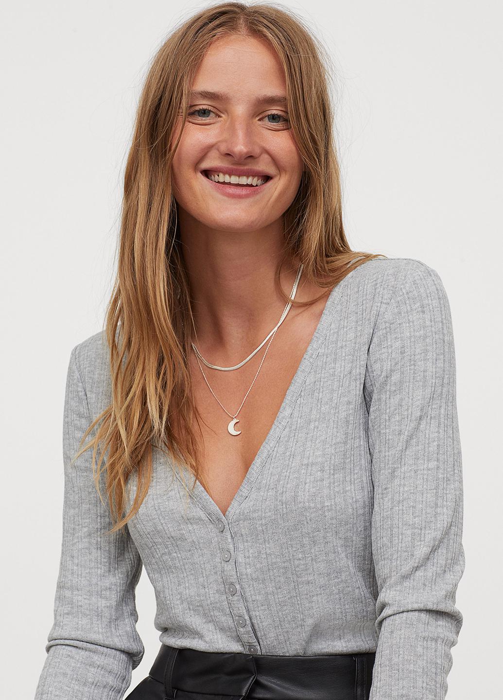 Кардиган H&M L Серый (892558b50)