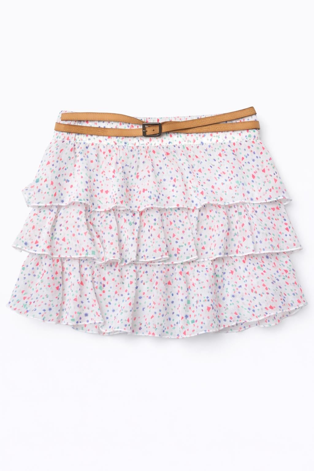 Спідниця Bershka 6015-058 L Білий (принт)