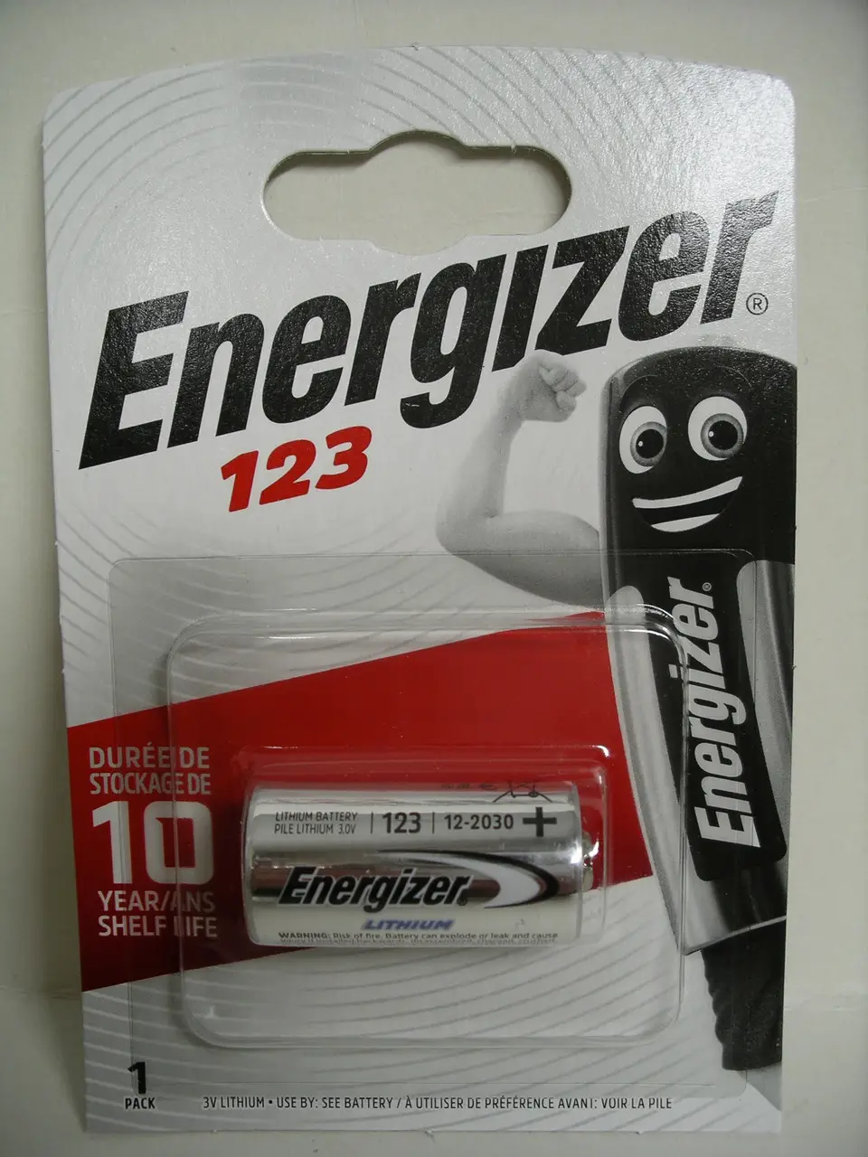 Батарейка в блистере Energizer CR123А 3 V lithium (12339)