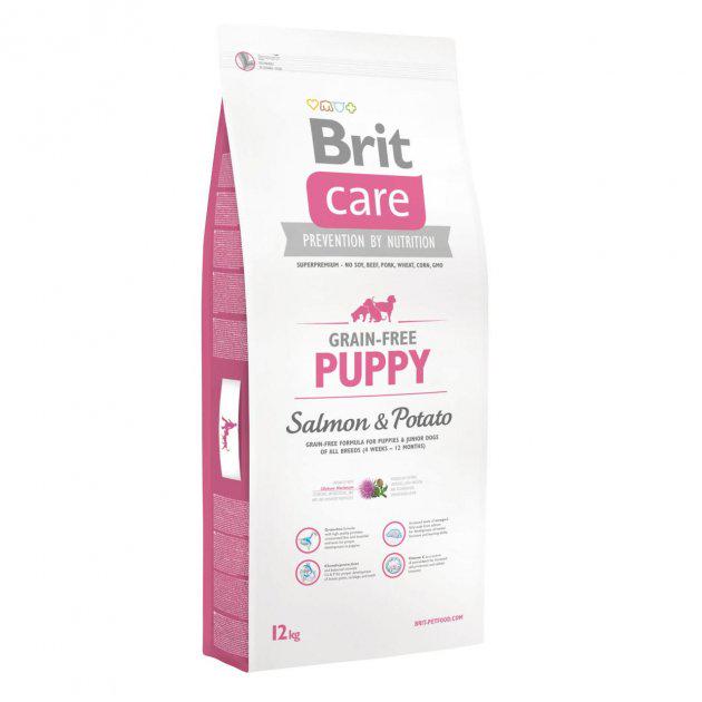 Корм для собак сухой Brit Care GF Puppy Salmon and Potato на основе лосося и картофеля 12 кг