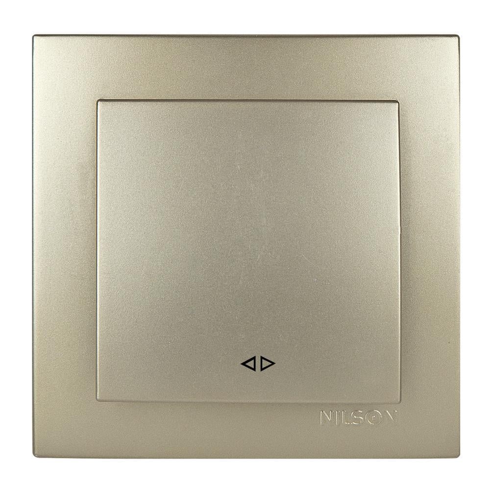 Вимикач одноклавішний Nilson Touran проміжний Золотий (24151010)