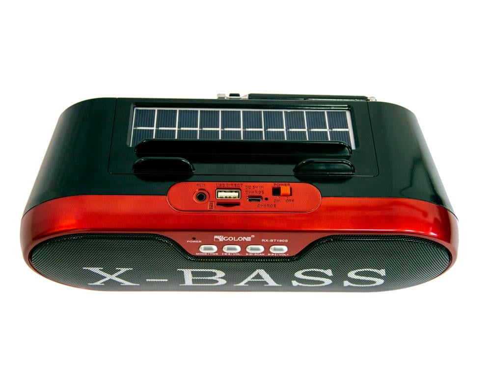 Радіоприймач Golon RX BT-190 Solar Червоний (14424851)