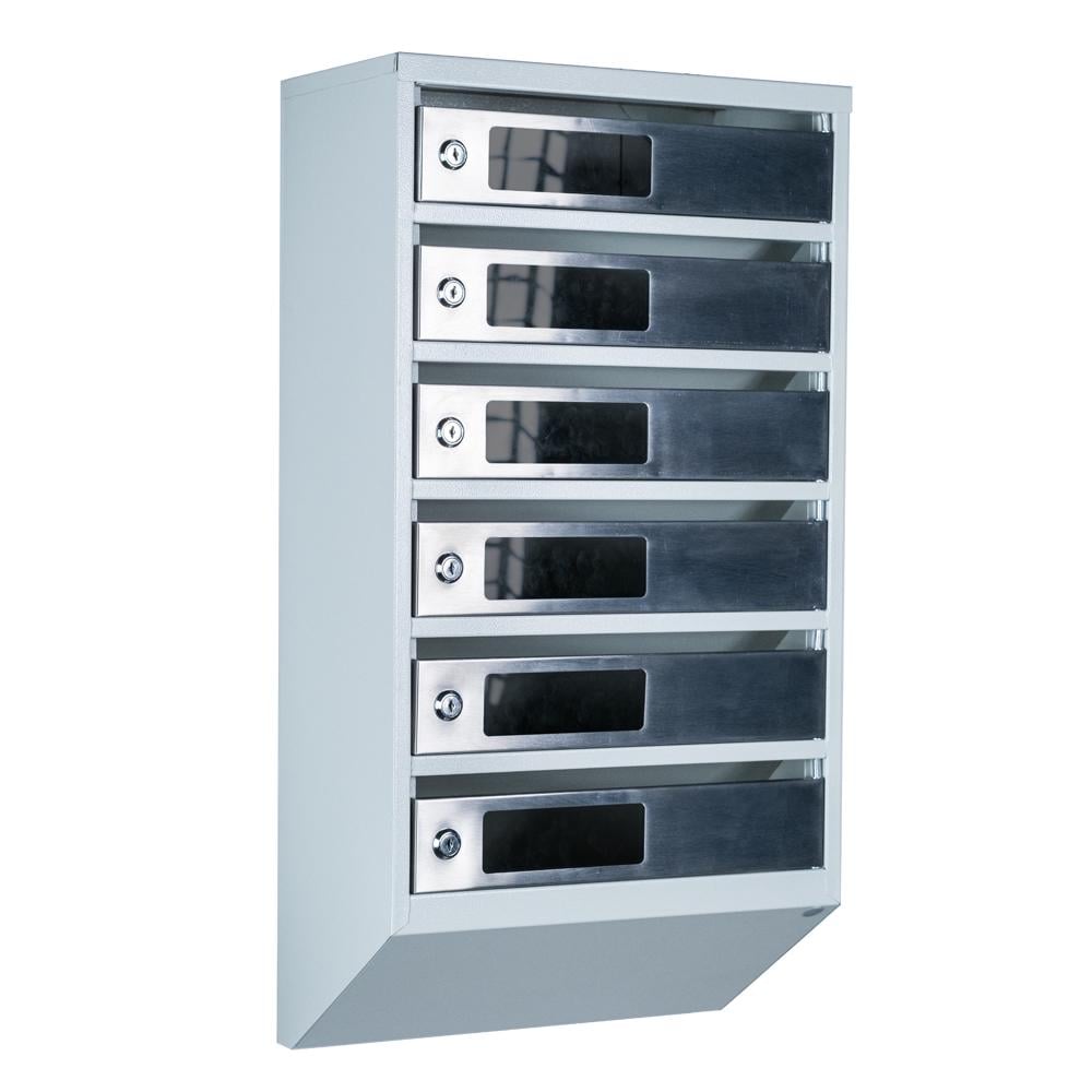 Ящик почтовый многосекционный ЯП06C Серый/Нержавеющая сталь (24061082)