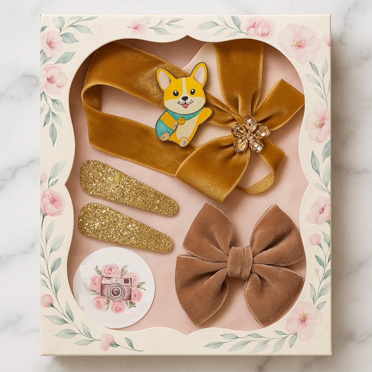 Подарочный набор резинок и заколок для волос ручной работы 6 шт. (2596858492)