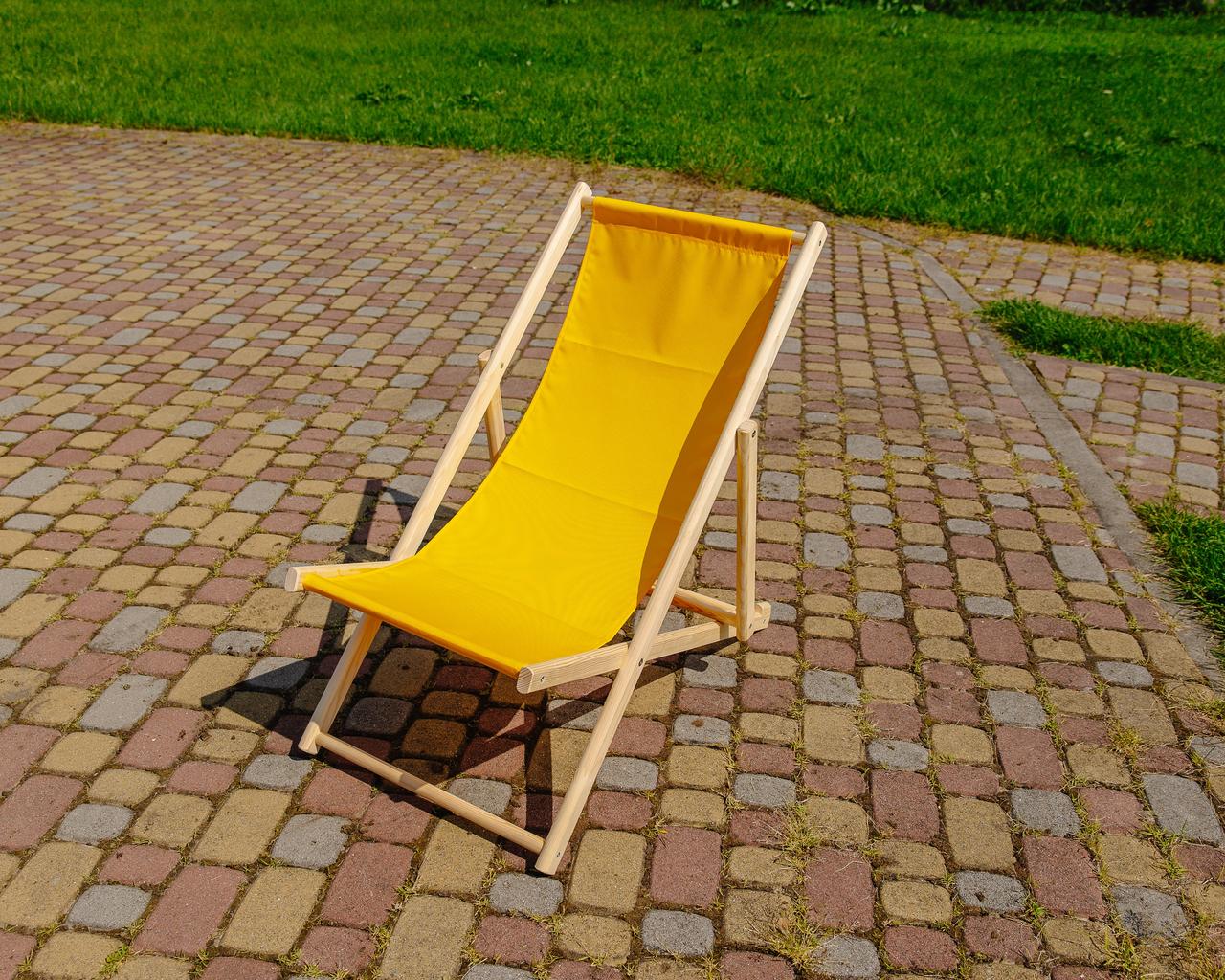 Шезлонг для дачи тканевый XRmaster Желтый (0001493) - фото 2