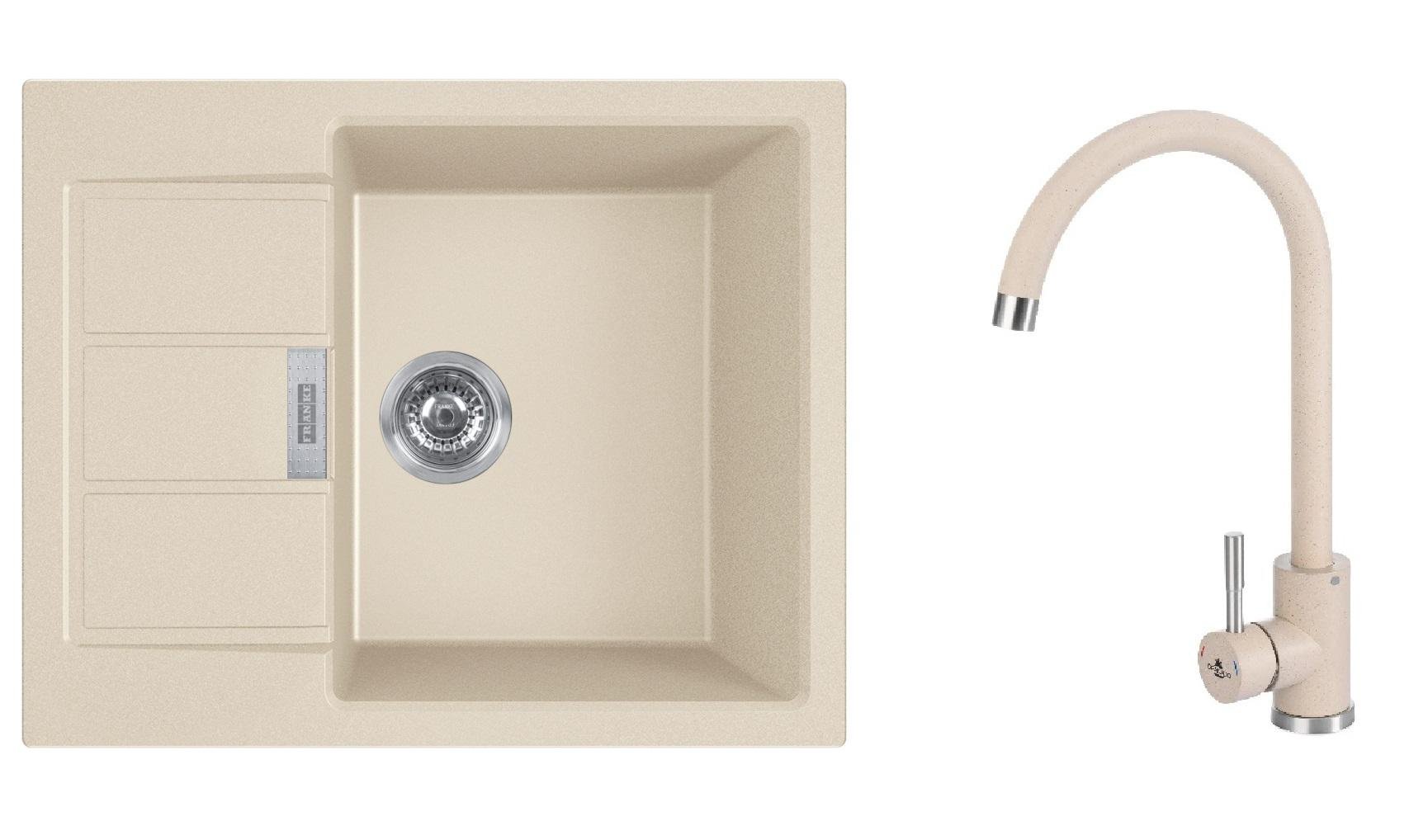 Комплект из мойки Franke Sirius 2.0 S2D 611-62 143.0671.742 и смесителя Granado Elche Gris GZ0108