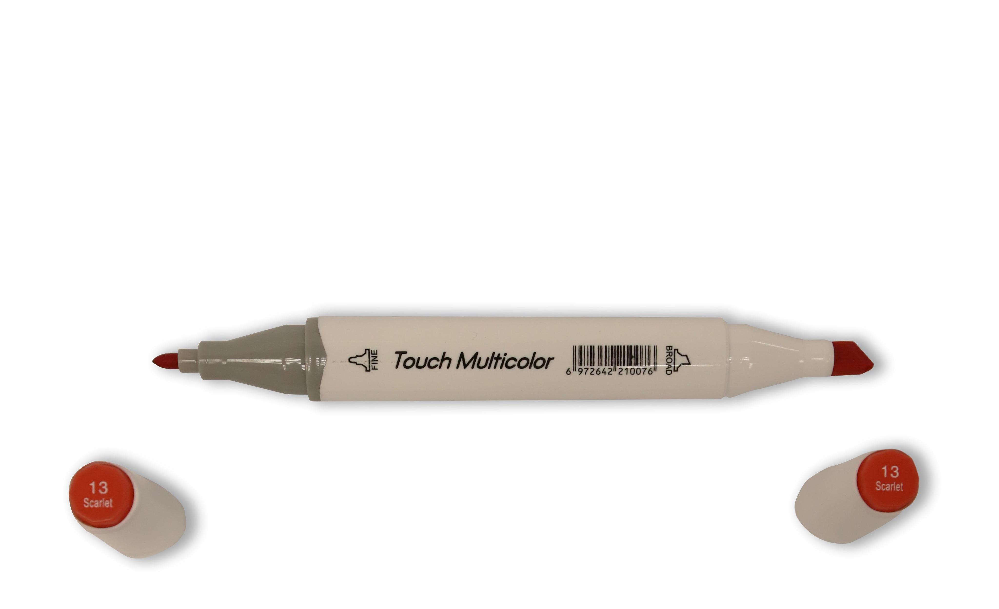 Двосторонній маркер Touch Multicolor Scarlet M13 для скетчінгу