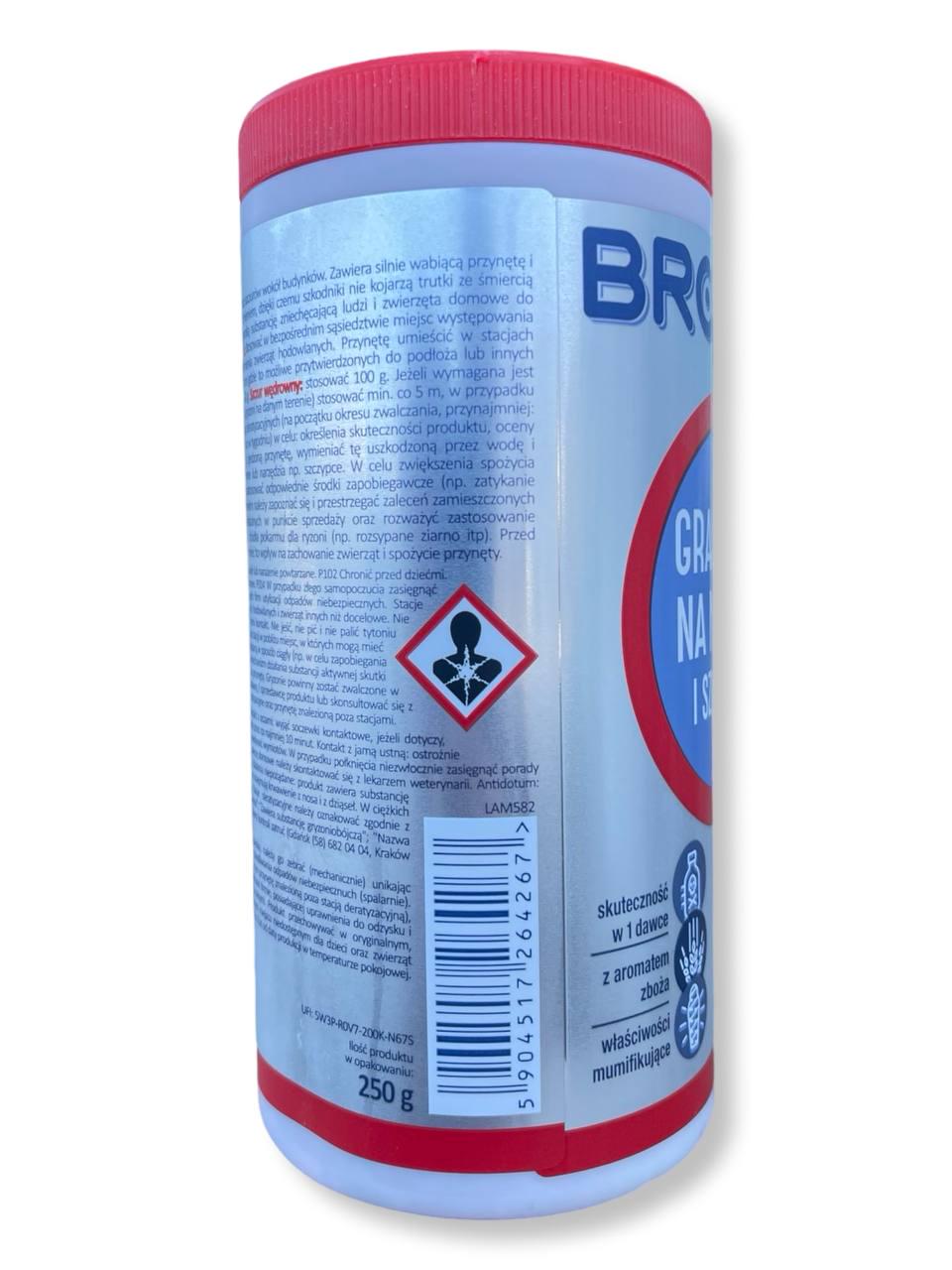 Гранулы от мышей и крыс Bros Родентицид мумифицирующий 250 г (20708830) - фото 3 Гранулы от мышей и крыс Bros Родентицид мумифицирующий 250 г (20708830) - фото 3