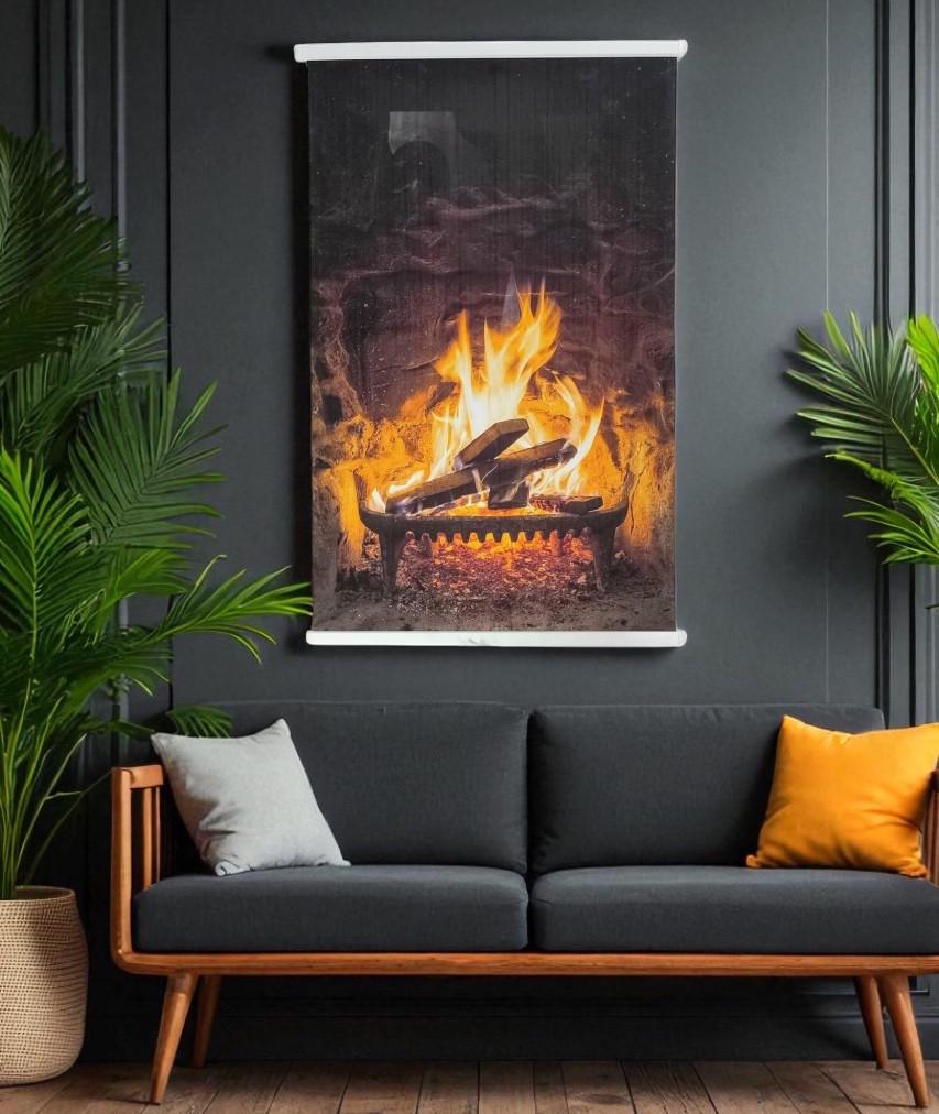 Інфрачервоний обігрівач енергоефективний Картина Сейм Полум'я 450 Вт