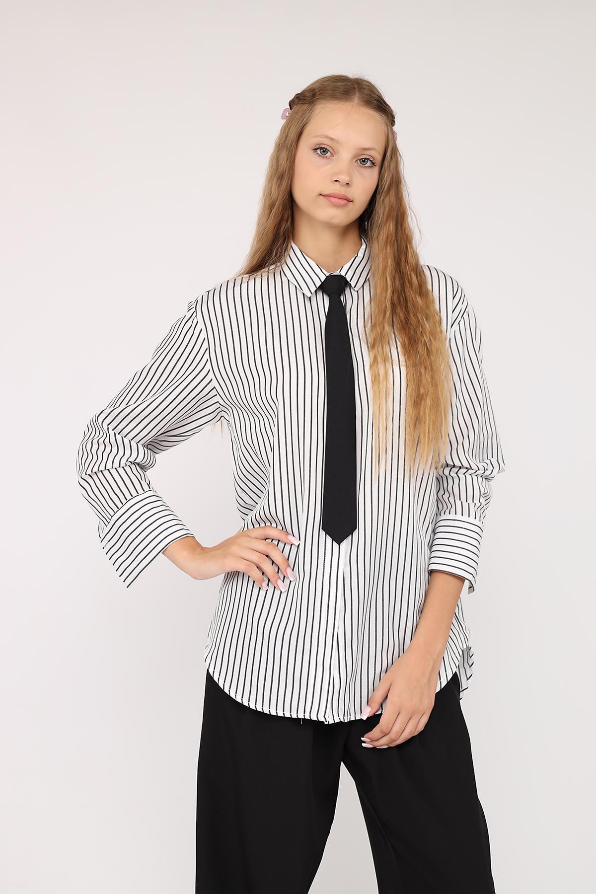 Рубашка женская с длинным рукавом Yuki ЦБ-00280982 р. 48 Белый (35964941)