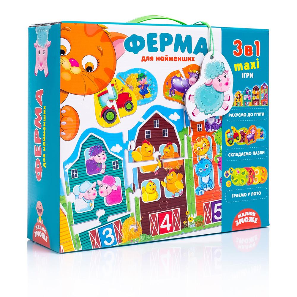 Набор развивающий Vladi Toys Ферма 3в1 укр (VT2901-03)