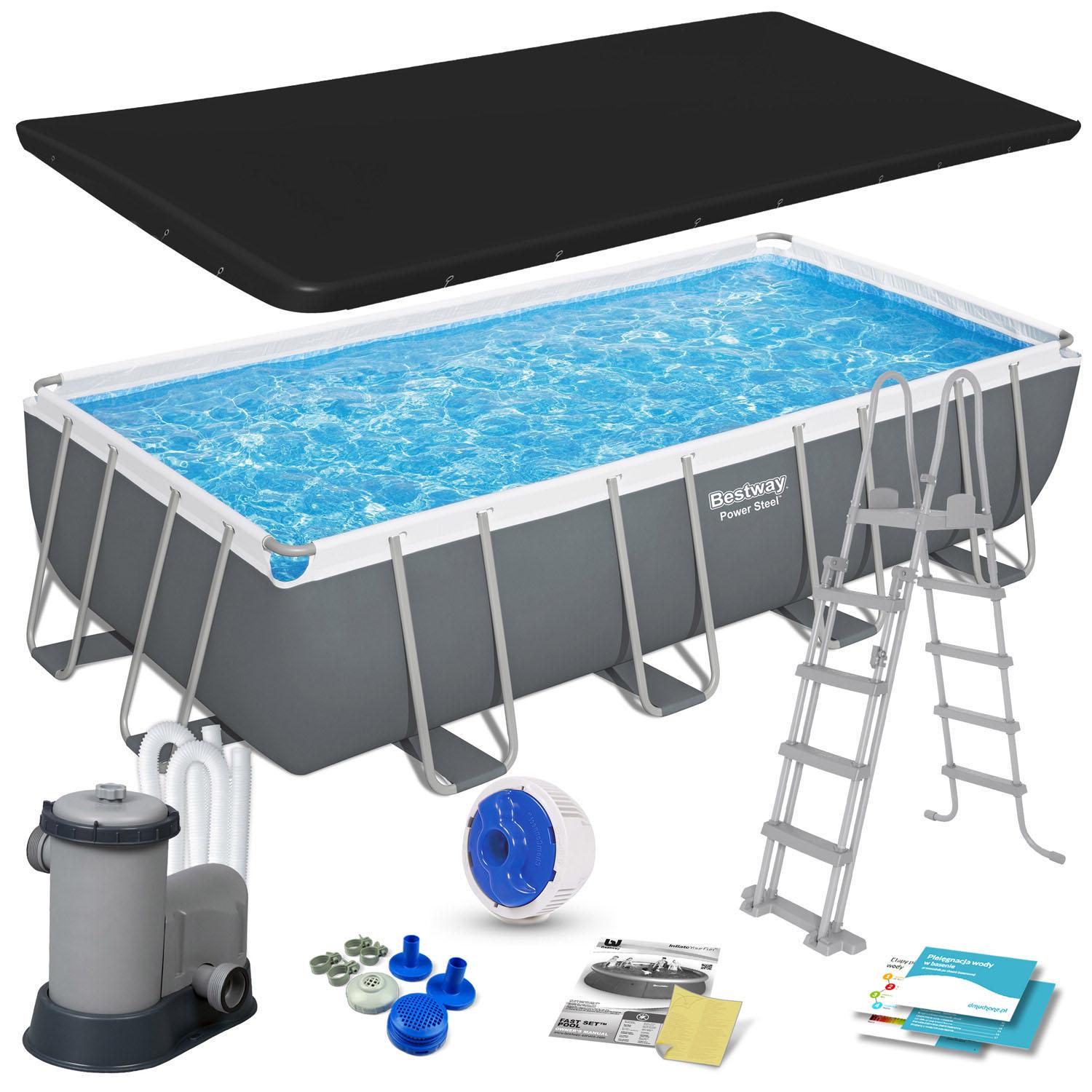 Бассейн каркасный прямоугольный Bestway 12в1 56465 549х274х122 см (441670)