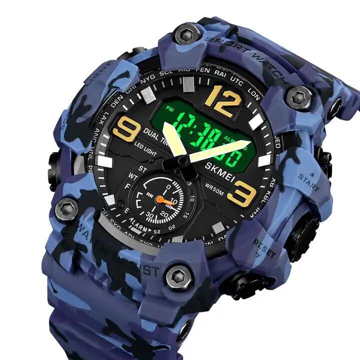 Часы Skmei мужские наручные 1965CMBU watch small size Blue Camo (12347) - фото 2