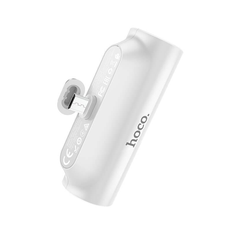 Повербанк Hoco Straight with Micro USB holder 4000 mAh DB16 2,1 A White (547710)
