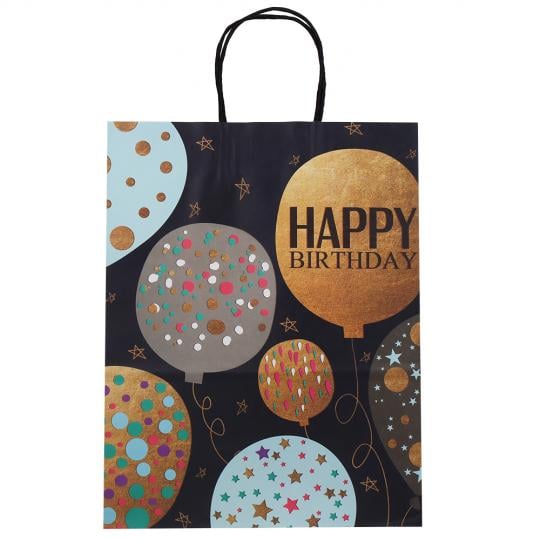 Подарочный пакет Elisey Happy Birthday 25,5х33 см 4 шт. Разноцветный 3 (9078-004)