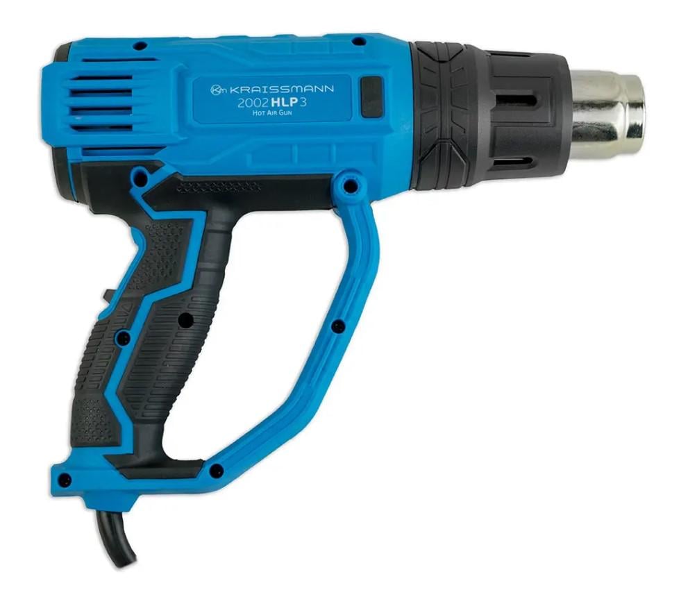 Фен строительный KRAISSMANN 2002 HLP 3 керамический нагреватель/набор насадок/регулятор/индикатор (15046760)