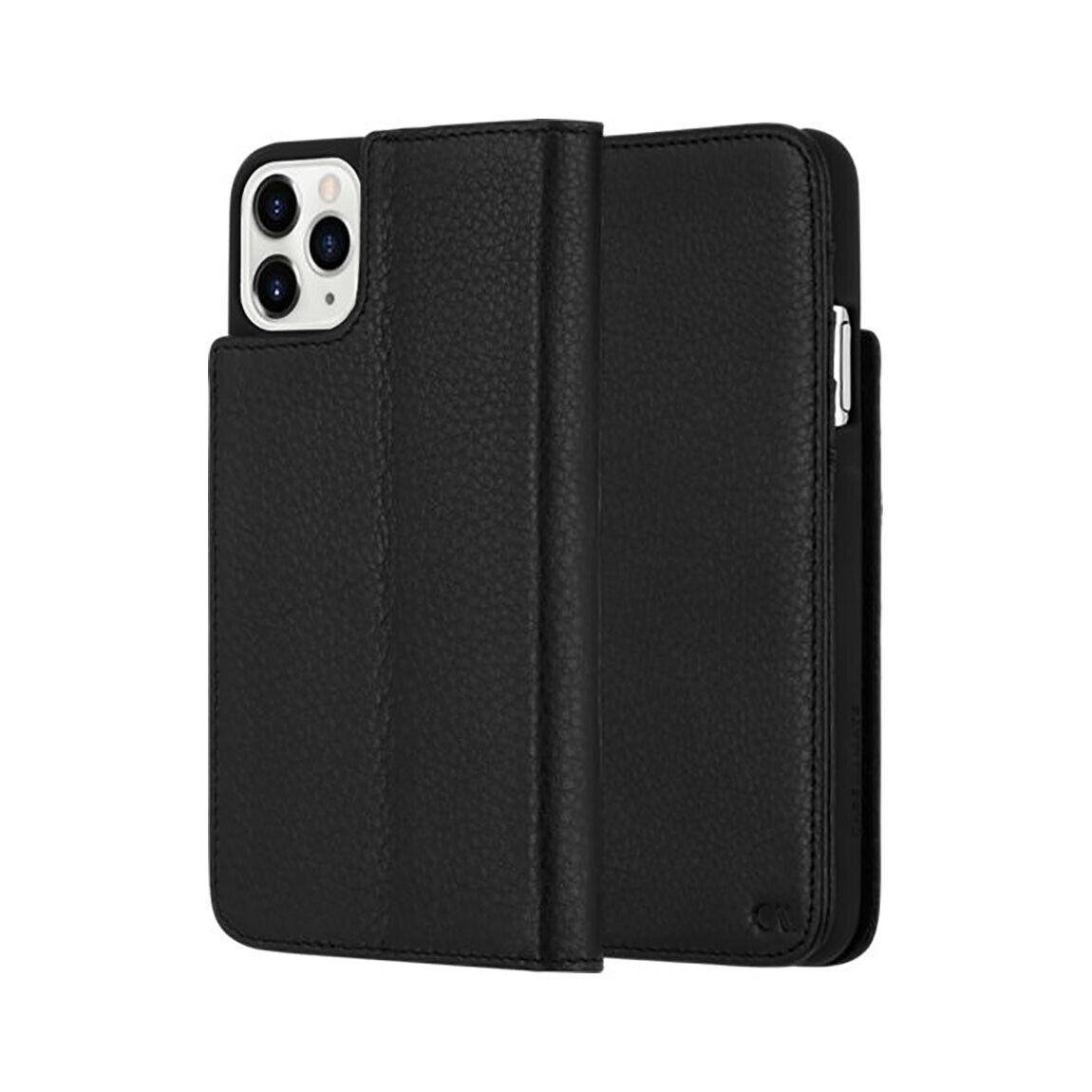 Защитный чехол книжка наутральная кожа Case-Mate Wallet Folio для iPhone 11 Pro Черный - фото 3