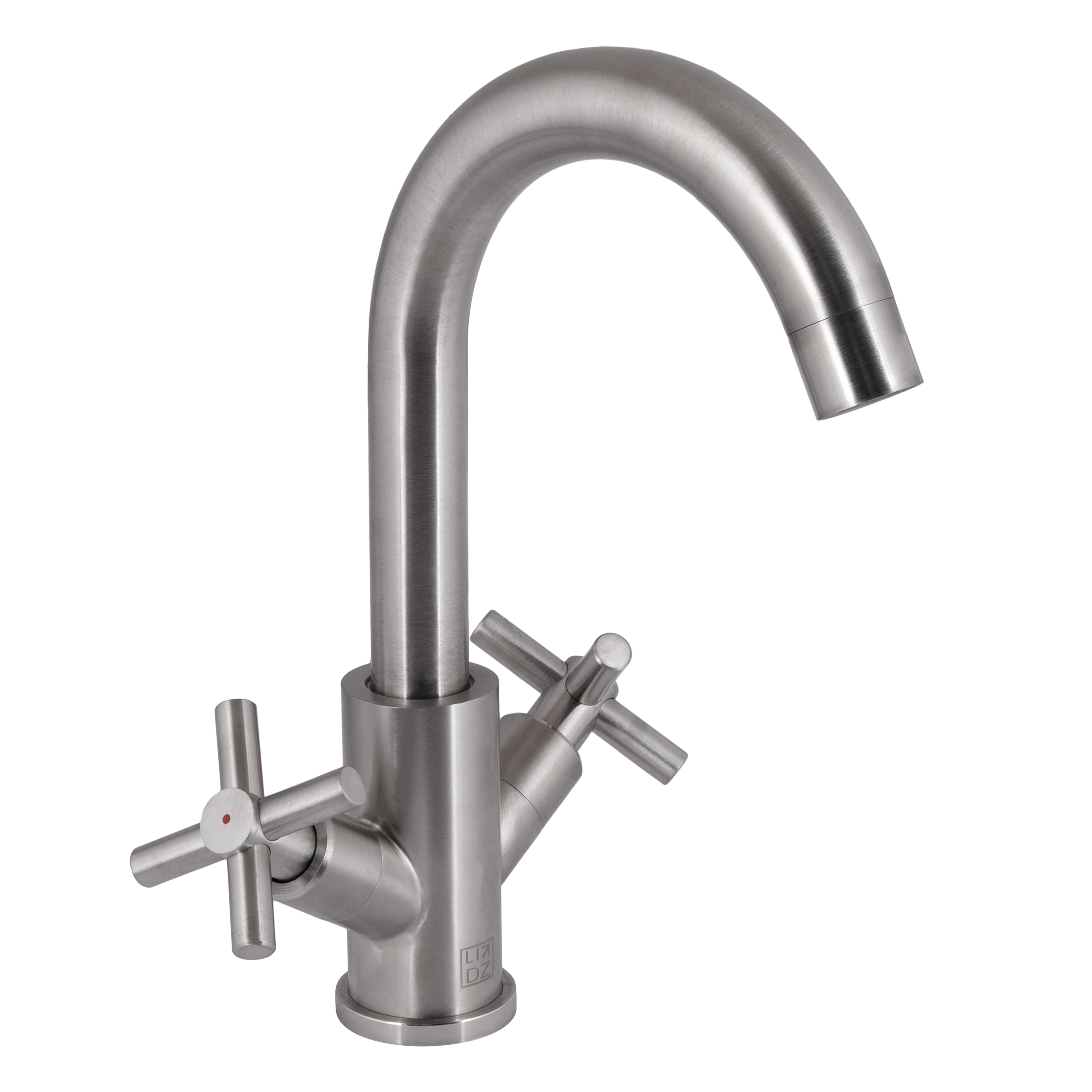 Смеситель для кухни Lidz Wind 161F двухвентильный LDWIN161FNKS46098 Nickel (SD00052222)