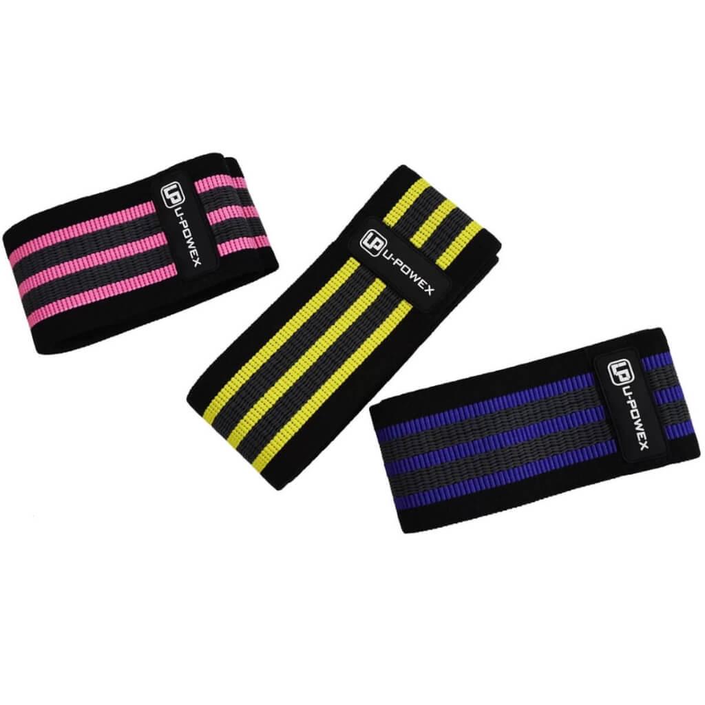 Набор тканевых резинок для фитнеса и спорта U-Powex Pro с мешочком для хранения 3 шт. - фото 7