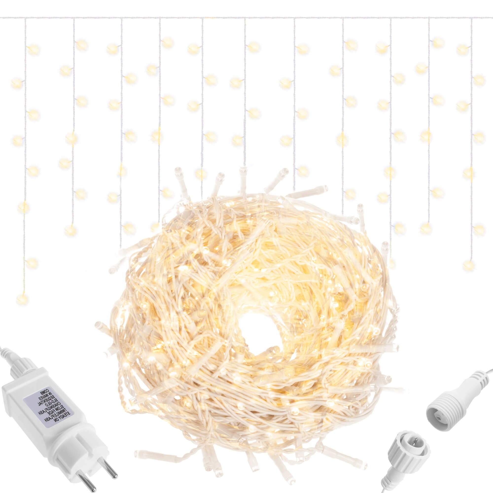 Гирлянда-бахрома Springos уличная 20 м 500 LED Warm White (CL501) - фото 2