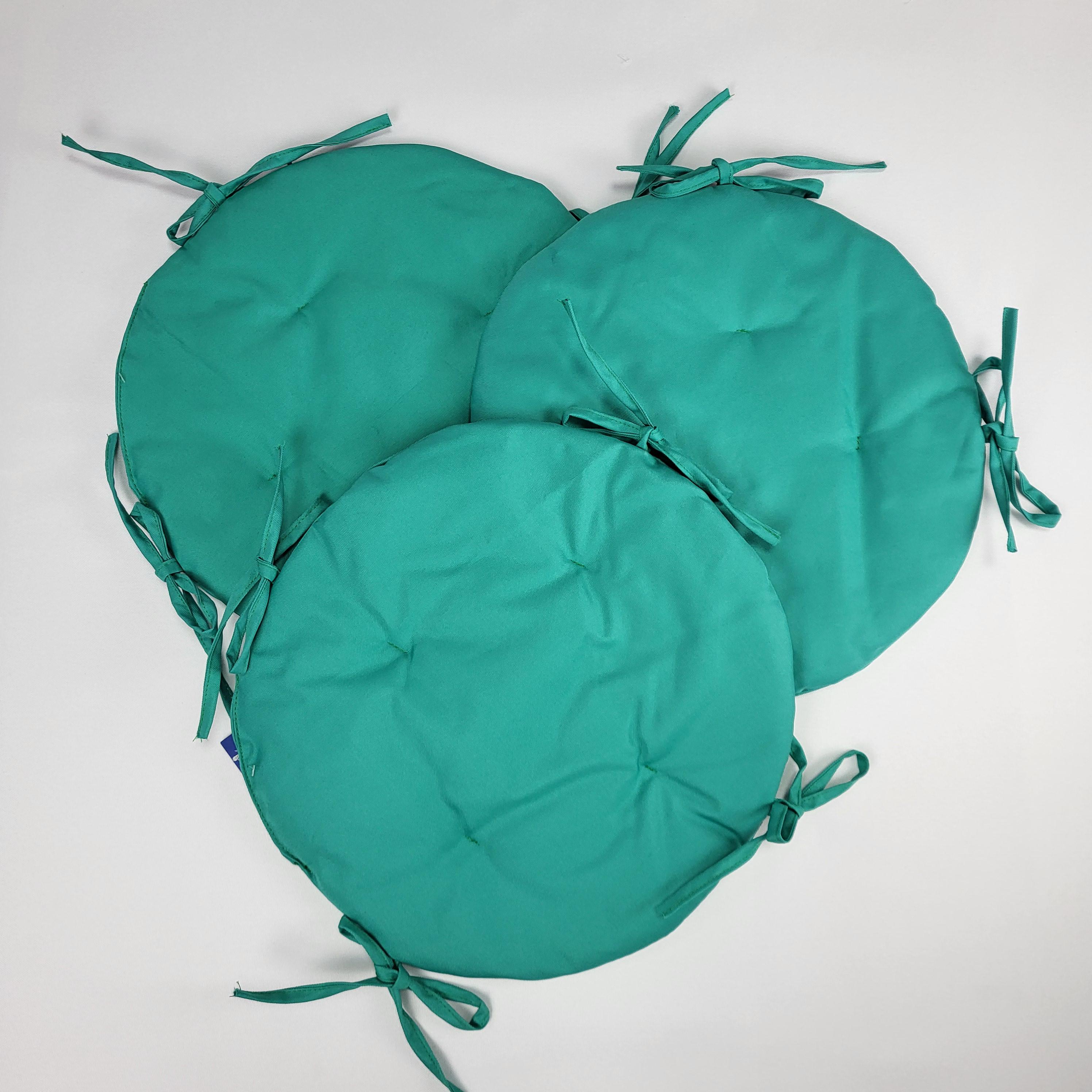 Подушка для стула круглая из оксфорда d 37 см Бирюзовый (1413) - фото 3 Подушка для стула круглая из оксфорда d 37 см Бирюзовый (1413) - фото 3