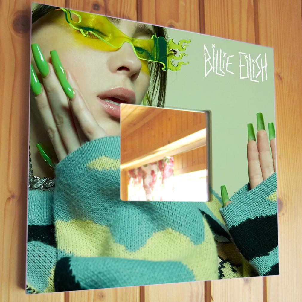 Зеркало с фото Певица Билли Айлиш 260х260 мм (M04360)