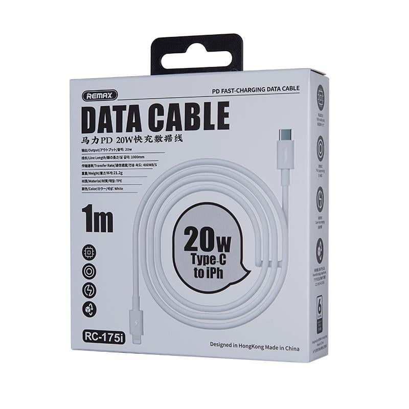 Кабель Remax Marlik Type-C to Lightning PD 20W 1 м Белый (RC-175i-w) - фото 2 Кабель Remax Marlik Type-C to Lightning PD 20W 1 м Белый (RC-175i-w) - фото 2