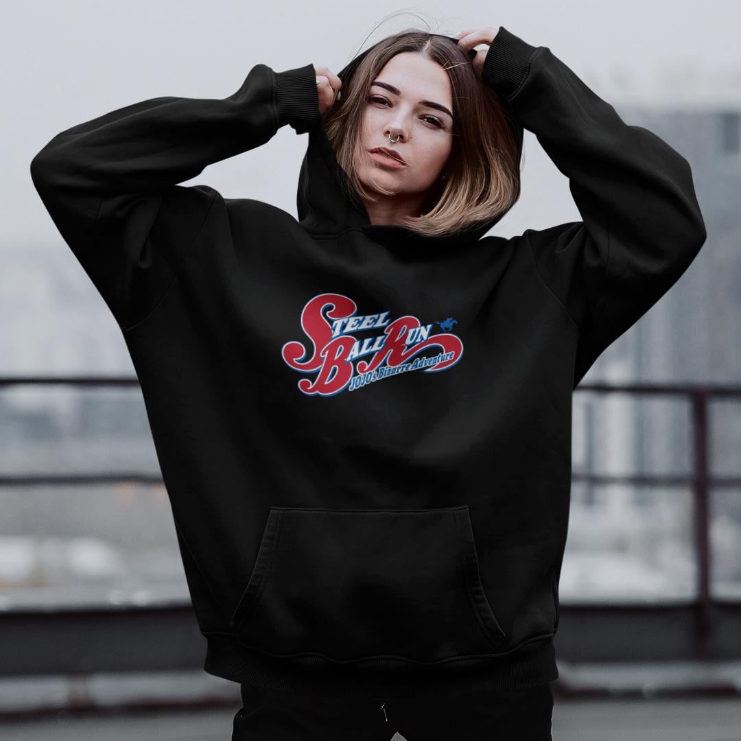 Худи флисовый женский JoJo Bizarre Adventure Steel Ball Run 2XL Черный (0000021882)