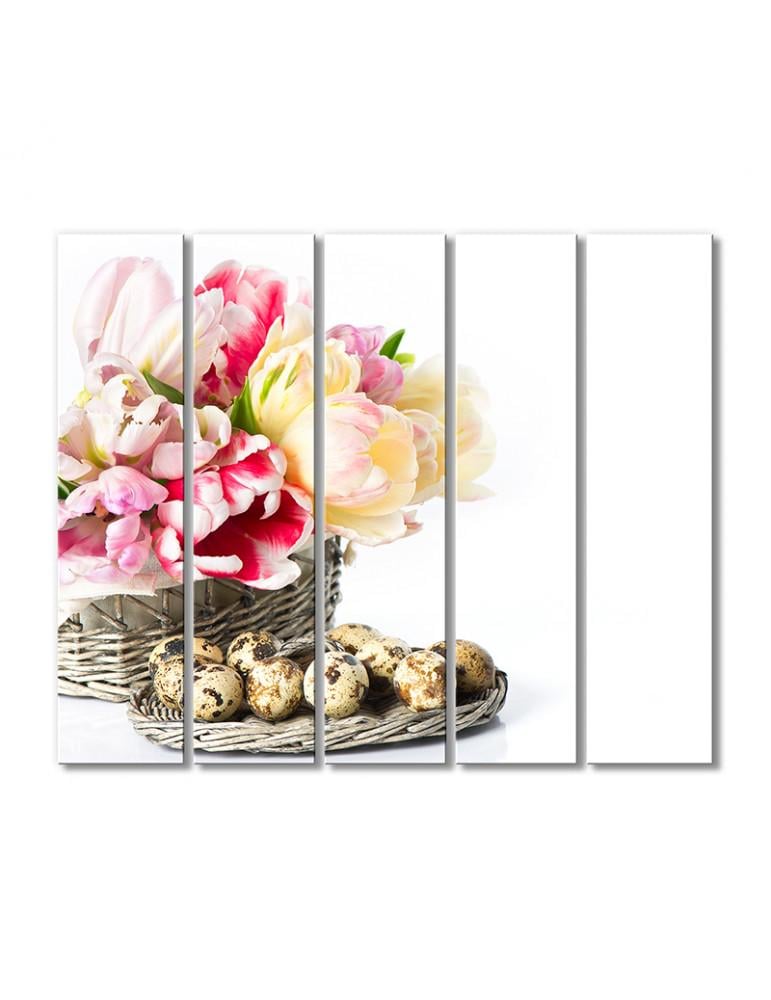 Картина модульная Пасхальный натюрморт 5 модулей 90x135 см