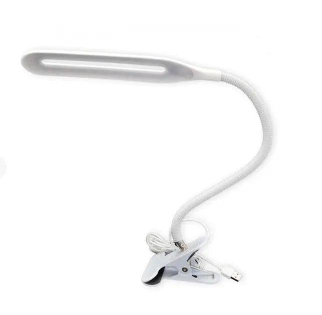 Лампа настольная на прищепке гибкая 120 Lm 5500-6000 К LED Beluck BL-01 11,5х7,5х34 см с USB кабелем и холодным свечением