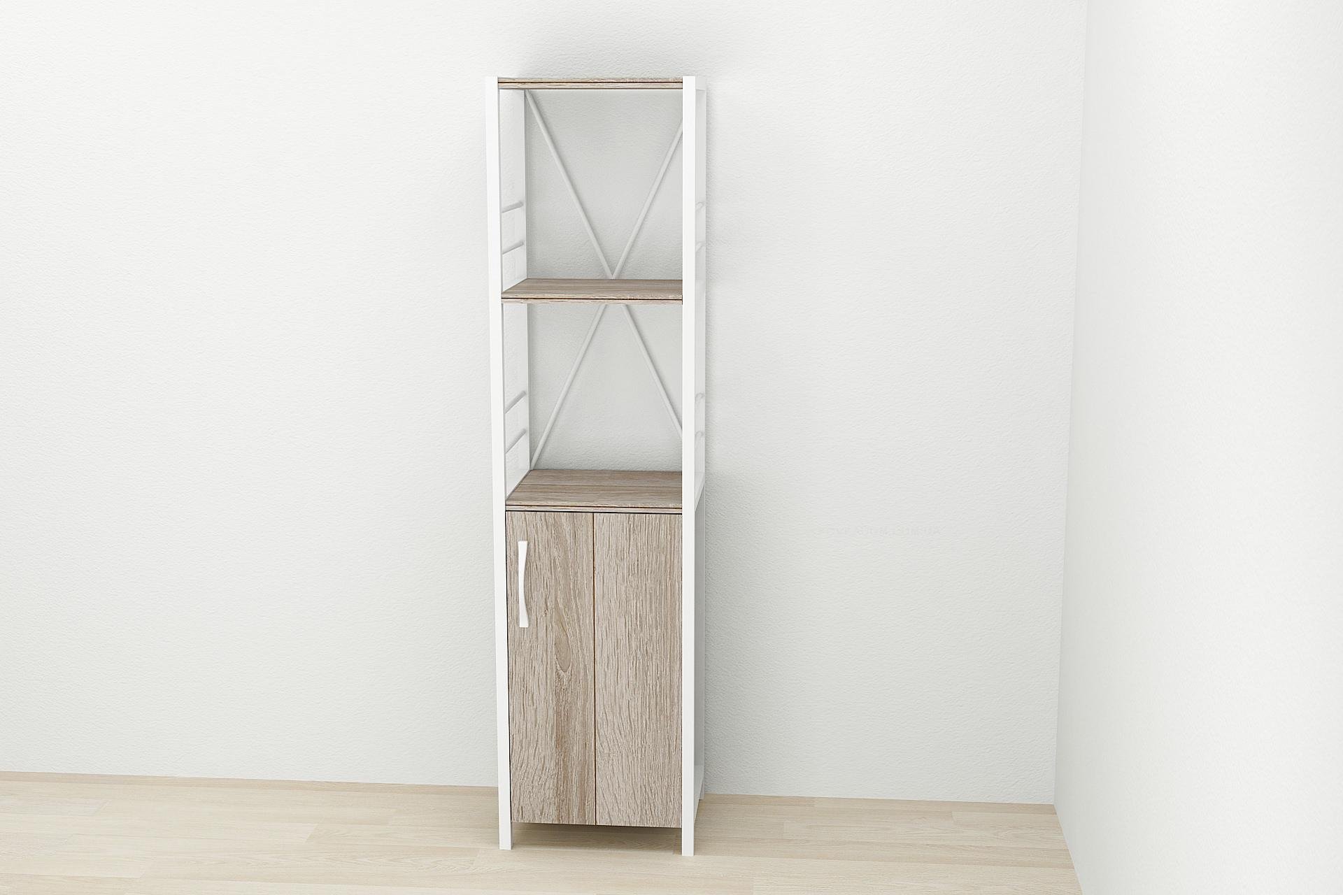 Этажерка Ferrum-decor Коннект 3/34 с тумбой ДСП 144x34x28 см Белый/Сонома Трюфель (FRD-104432) Этажерка Ferrum-decor Коннект 3/34 с тумбой ДСП 144x34x28 см Белый/Сонома Трюфель (FRD-104432)