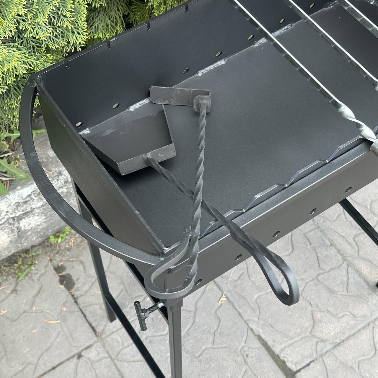 Мангал розбірний Гектор зі знімними ніжками на 12 шампурів 3 мм (MN12-3) - фото 7