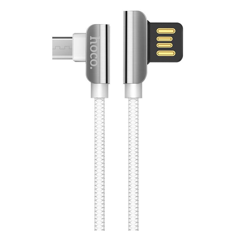 Кабель дата Hoco U42 Exquisite Steel Micro USB 1,2 м White (00000030908_2)