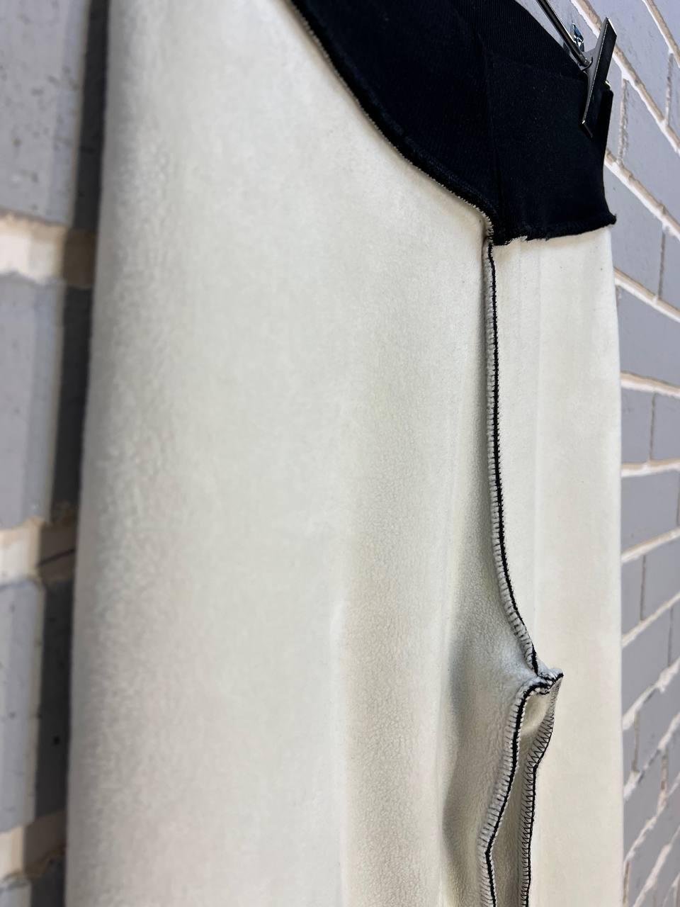 Лосины женские Clover 2937 рубчик широкий пояс камушки утепленные на меху 2XL Черный (3153) - фото 6