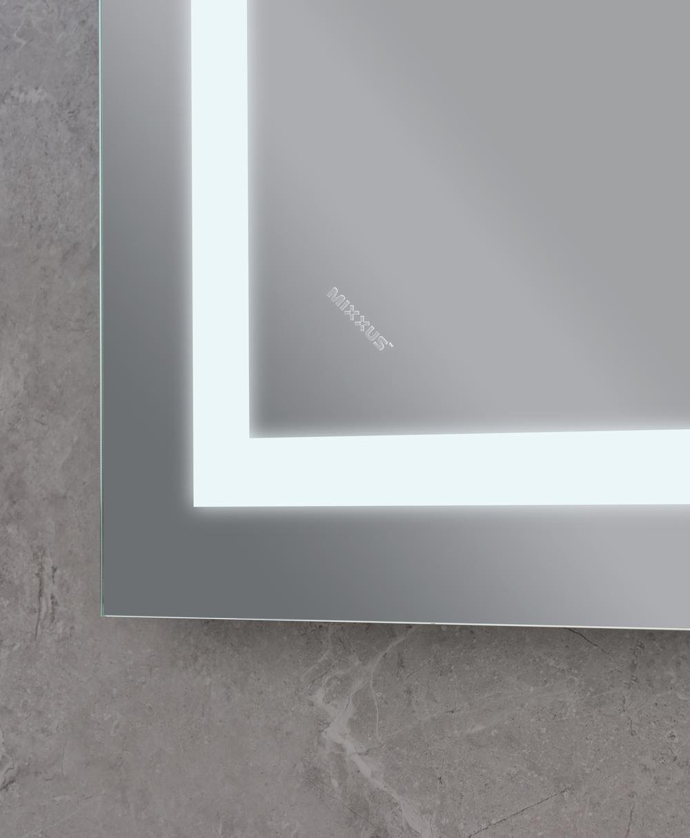 Дзеркало MIXXUS Warm MR02-80x80 з LED Touch/Anti-fog з димеромом/регулюванням яскравості/годинником (MI6934 (MI6934) - фото 6 Дзеркало MIXXUS Warm MR02-80x80 з LED Touch/Anti-fog з димеромом/регулюванням яскравості/годинником (MI6934 (MI6934) - фото 6