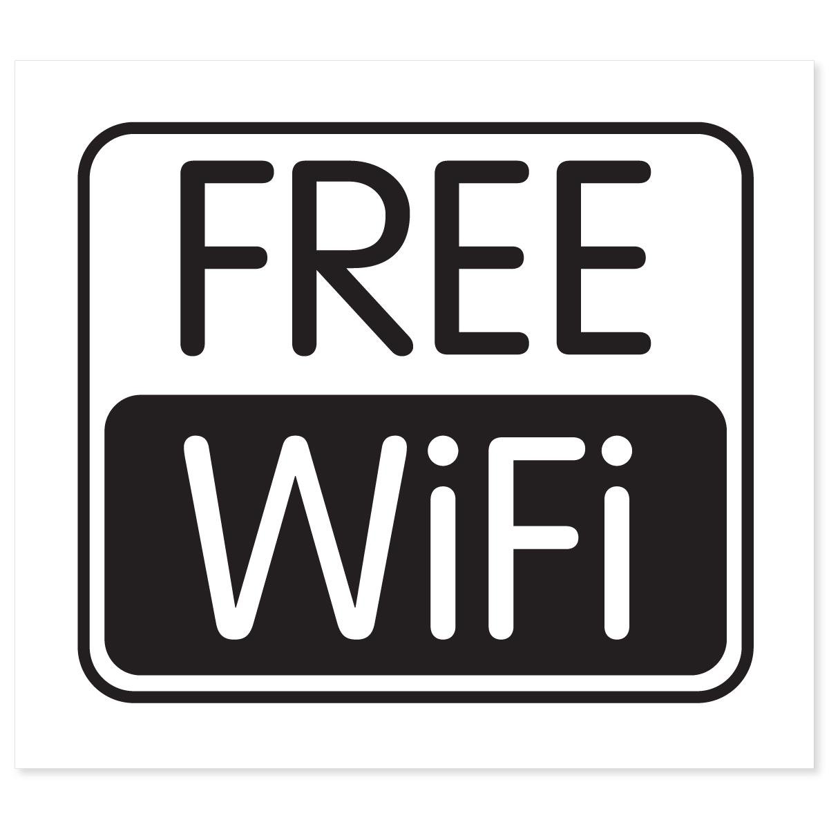 Наліпка інформаційна Free Wi-FI 95х80 мм Білий (WOMM027)