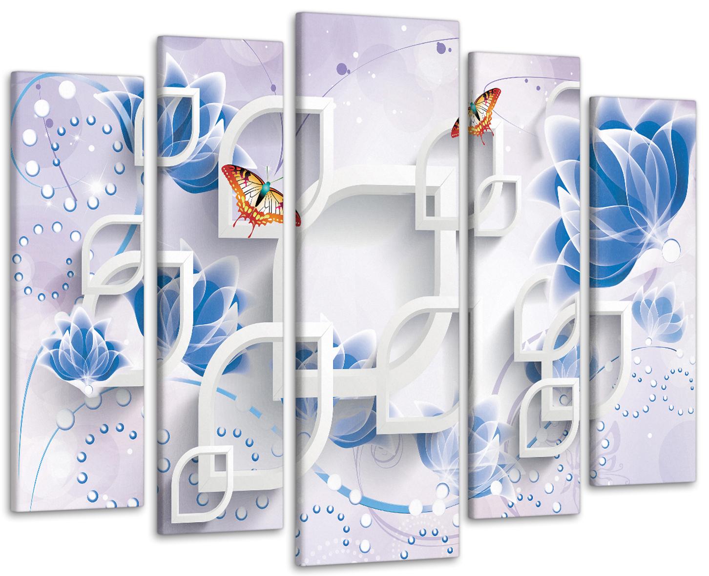 Картина модульна Абстракція Метелики 90х132 см (Art-470_5 )